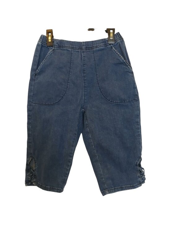 croft & barrow Denim - Croft & Barrow Petite Extra Small PXS Blue Denim Shorts Hem Detail Pockets #I-8